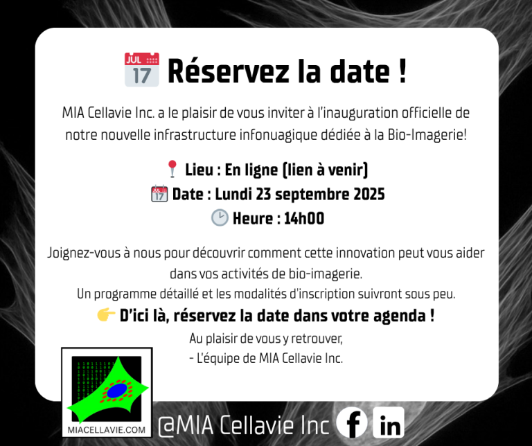 Réservez la date!